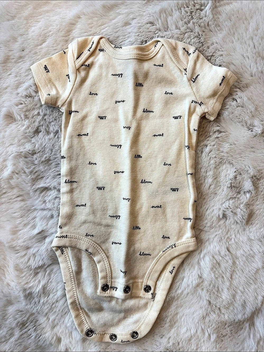 Cream Short Sleeve Bodysuit